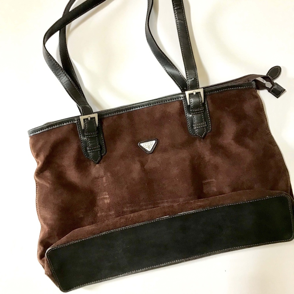 Jump - Brown Suede purse/laptop bag